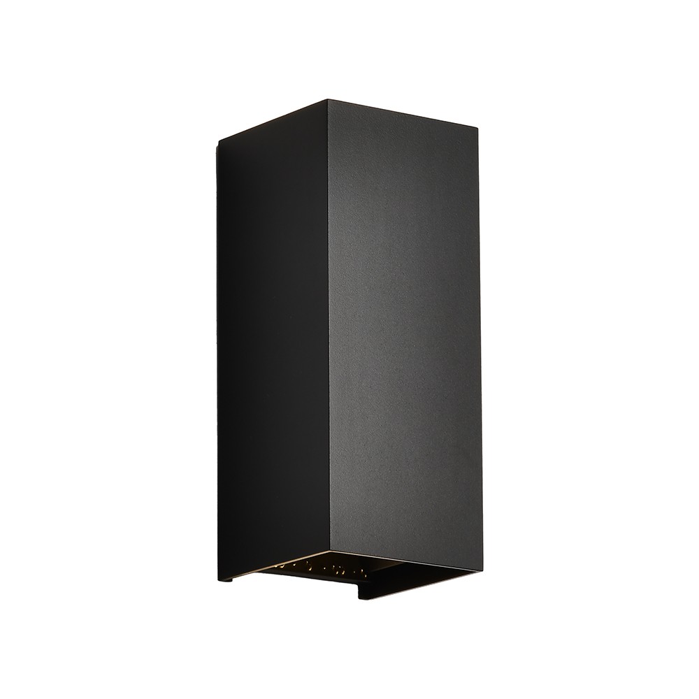 V-Tac 10W LED væglampe 3-i-1 - Sort hus, IP65, op/ned lys, inkl. lyskilde - Kulør : 3-i-1