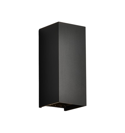 V-Tac 10W LED væglampe 3-i-1 - Sort hus, IP65, op/ned lys, inkl. lyskilde