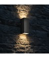 V-Tac 10W LED væglampe 3-i-1 - Sort hus, IP65, op/ned lys, inkl. lyskilde