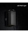 V-Tac 10W LED væglampe 3-i-1 - Sort hus, IP65, op/ned lys, inkl. lyskilde
