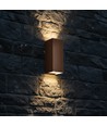 10W LED væglampe - 3-i-1 CCT, Corten stål, IP65, op/ned lys