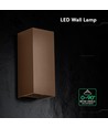 10W LED væglampe - 3-i-1 CCT, Corten stål, IP65, op/ned lys