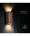 10W LED væglampe - 3-i-1 CCT, Corten stål, IP65, op/ned lys