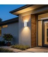 10W LED væglampe - 3-i-1 CCT, hvidt hus, IP65, op/ned lys