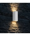 10W LED væglampe - 3-i-1 CCT, hvidt hus, IP65, op/ned lys