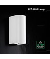 10W LED væglampe - 3-i-1 CCT, hvidt hus, IP65, op/ned lys