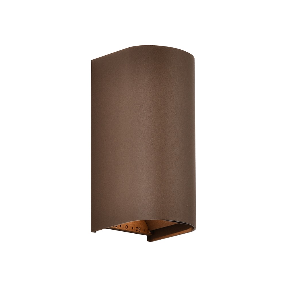 10W LED væglampe 3-i-1 - Corten hus, IP65, op/ned lys, inkl. lyskilde - Kulør : 3-i-1