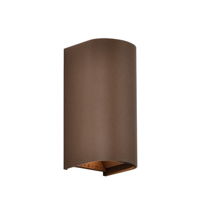 10W LED væglampe 3-i-1 - Corten hus, IP65, op/ned lys, inkl. lyskilde