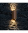 10W LED væglampe 3-i-1 - Corten hus, IP65, op/ned lys, inkl. lyskilde