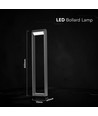 V-Tac 10W LED havelampe - Sort, 3000K, IP65, 6 års garanti