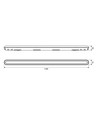 120cm 36W vandtæt komplet LED armatur - IP65, sort, 5000K, gennemfortrådet