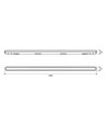 150cm 50W sort LED armatur - IP65, 5000K, gennemfortrådet