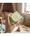 MOCHI Frø natlampe med ur i blød silikone - genopladelig, farveskift + varm hvid