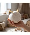 MOCHI Pære natlampe i blød silikone - genopladelig, farveskift + varm hvid