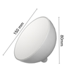 Opladelig RGB+CCT halvkugle bord/natlampe - Hvid, Tuya Smart/Smart life, IP20 indendørs