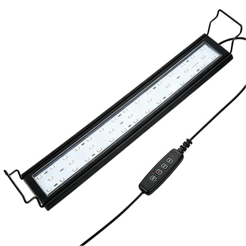 48-68 cm akvarie armatur - 11W LED, hvid/blå/rød/grøn/lilla, justerbar længde, IP66