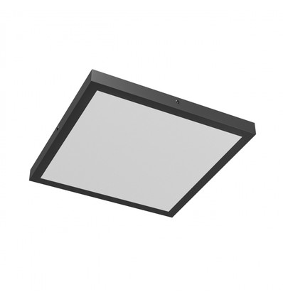 40W Loftslampe, Justerbar Watt og CCT - 3 lyskulører, 24/35/40W, 5 års garanti, Firkantet, Sort kant