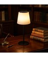 Opladelig RGBW LED bordlampe med solcelle - Hvid, Fjernbetjening