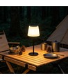 Opladelig RGBW LED bordlampe med solcelle - Hvid, Fjernbetjening