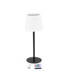 Opladelig RGBW LED bordlampe med solcelle - Hvid, Fjernbetjening