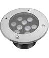 LEDlife nedgravningsspot - 9W, rund, rustfrit stål, 24V AC/DC