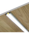 2m aluprofil SURFACE10 BC/UX - Hvid lakeret, påbygning, LED skinne