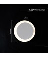 V-Tac 6W LED væglampe - CREE chip, hvid, IP20, 6 års garanti, roterbar