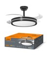 Loftslampe m. skjult ventilator - RA90, CCT, 60W, sort