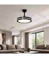 Loftslampe m. skjult blæser - RA90, CCT, 60W, sort