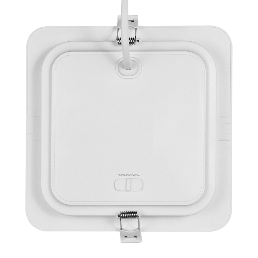 18W Dure 3 kvadratisk LED loftslampe - CCT, IP54, 17x17 cm, hvid kant, 110 grader - Dæmpbar : Ikke dæmpbar, Kulør : CCT (Varm til Kold Hvid)