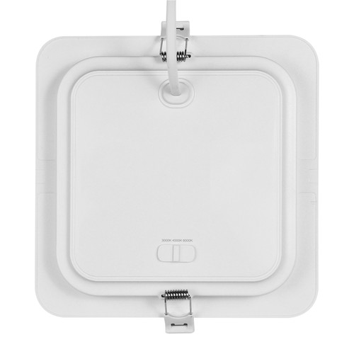 18W Dure 3 kvadratisk LED loftslampe - CCT, IP54, 17x17 cm, hvid kant, 110 grader