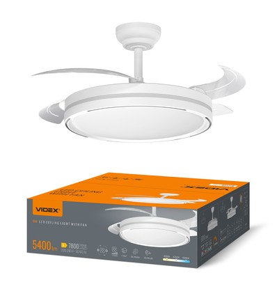Loftslampe m. skjult blæser - RA90, CCT, 60W, hvid