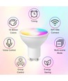 GU10 5W Smart Home LED pære - Tuya/Smart Life, virker med Google Home, Alexa og smartphones