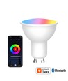 4x GU10 5W Smart Home LED pære - Bluetooth, RGB+CCT, Tuya/Smart Life