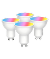 4x GU10 5W Smart Home LED pære - Bluetooth, RGB+CCT, Tuya/Smart Life