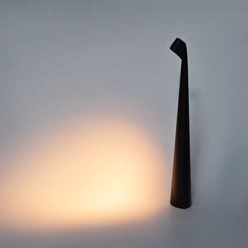 Opladelig LED bordlampe inde/ude - Sort, 40cm høj, 3-trin dæmpbar, IP44 udendørs