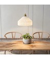 E27 pendel keramik - Hvid, 2m ledning, Ø27x23cm, IP20, uden lyskilde