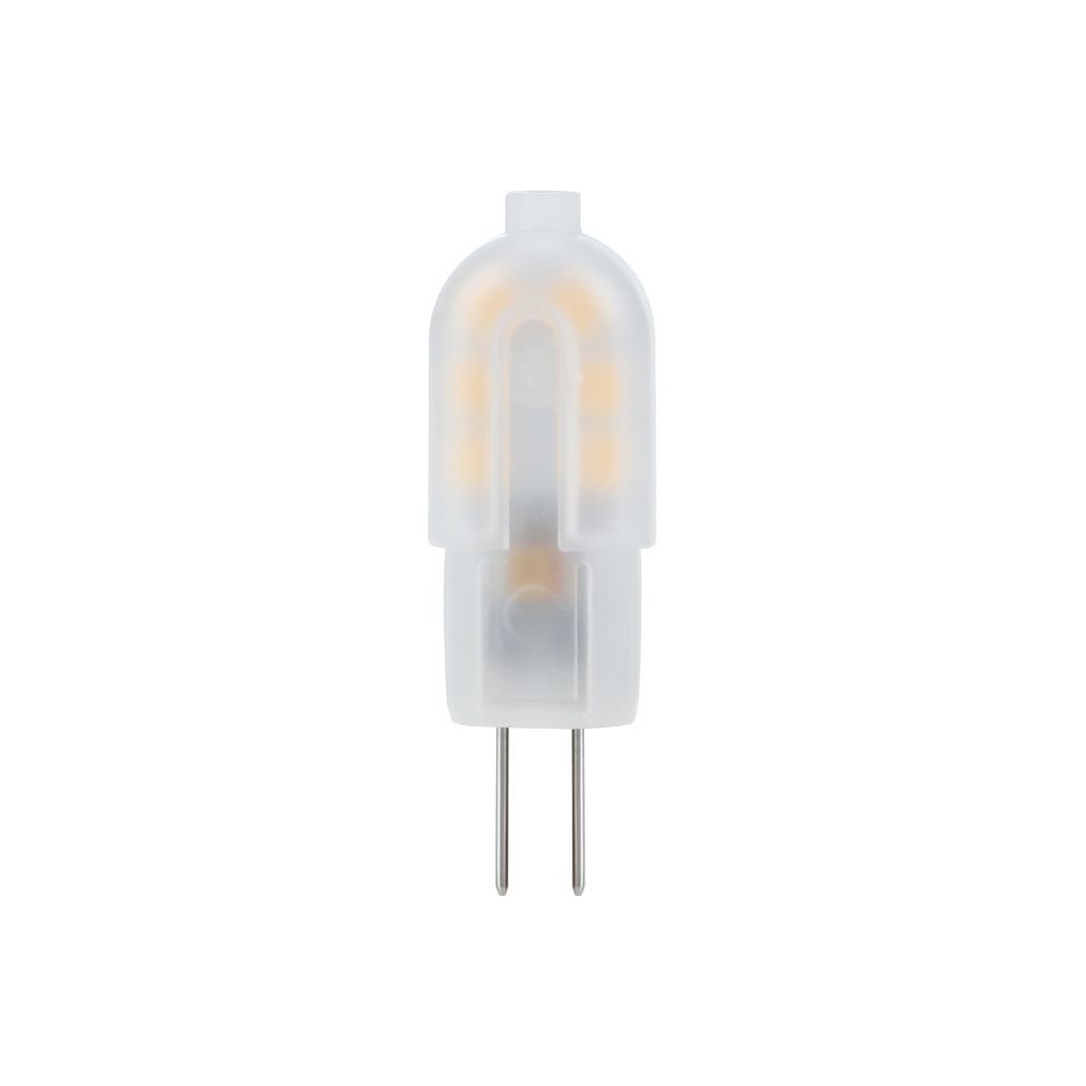 G4 1W LED pære, 12V - 135lm, mat glas, varm hvid - Kulør : Varm