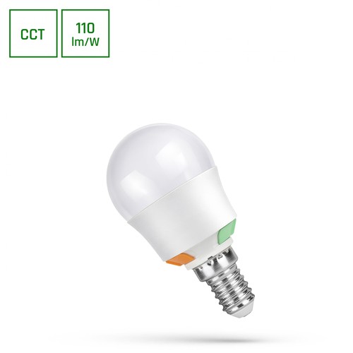 E14 2W/4W/6W CCT LED kronepære - G45, 3-trin CCT, Spectrum LED chip