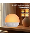 Wake-up Light Vækkeur, Solopgangseffekt - Bluetooth 5.3 højttaler, Sovelyde, Dæmpbar