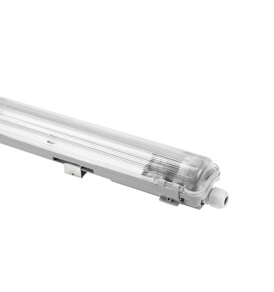120cm Limea T8 LED armatur, gennemfortrådet - Til 1x 120cm LED rør, IP65 vandtæt