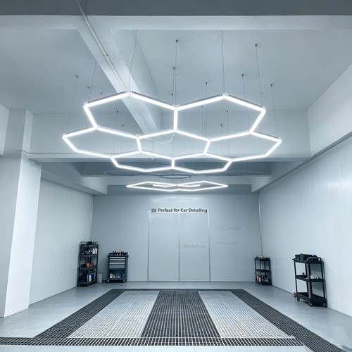 240W RA95 Hexagon LED 7 felter komplet sæt - Inkl. strømtilslutning