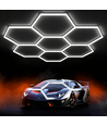 240W RA95 Hexagon LED 7 felter komplet sæt - Inkl. strømtilslutning