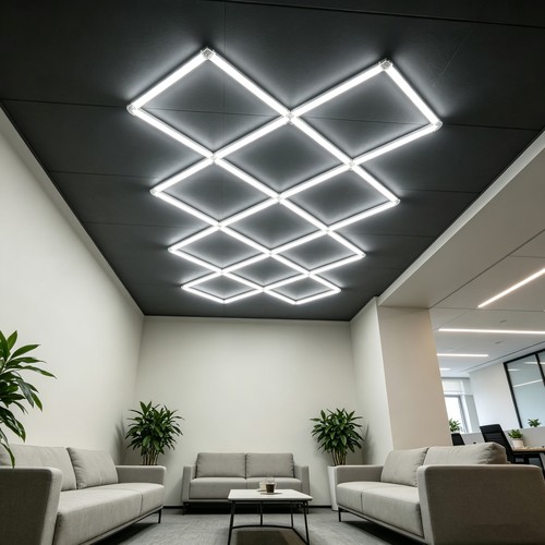 320W RA92 Hexagon LED 14 felter komplet sæt - Inkl. strømtilslutning