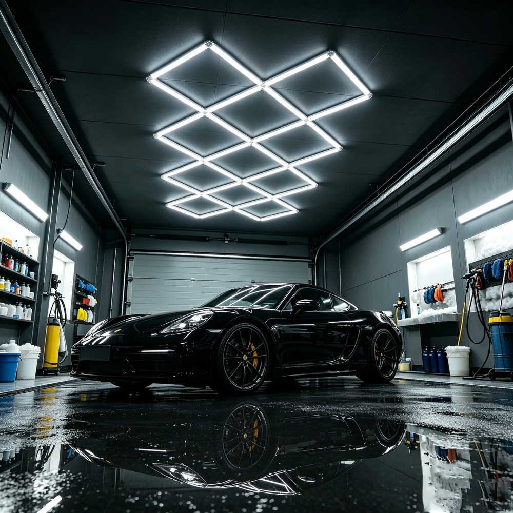 360W RA92 Hexagon LED 14 felter komplet st - Inkl. strmtilslutning - Dmpbar : Ikke dmpbar, Kulr : Kold