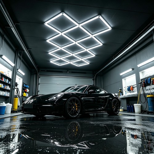 360W RA92 Hexagon LED 14 felter komplet sæt - Inkl. strømtilslutning