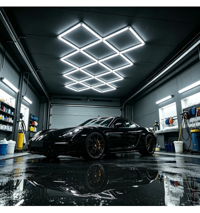 360W RA92 Hexagon LED 14 felter komplet sæt - Inkl. strømtilslutning