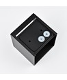 3W CUBIC PRO væglampe - IP65, sort, sløjfbar, justerbar, firkantet, udendørs, inkl. lyskilde