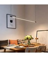 126cm dæmpbar spisebordslampe - Sort, 18W LED, inkl. wireophæng