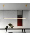 Guld spisebordslampe 126cm - 18W LED, 2800K, inkl. wireophæng